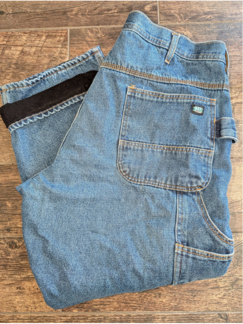 Key Men's 42x30 Performance Comfort Fleece Lined Dungaree Workwear Jeans